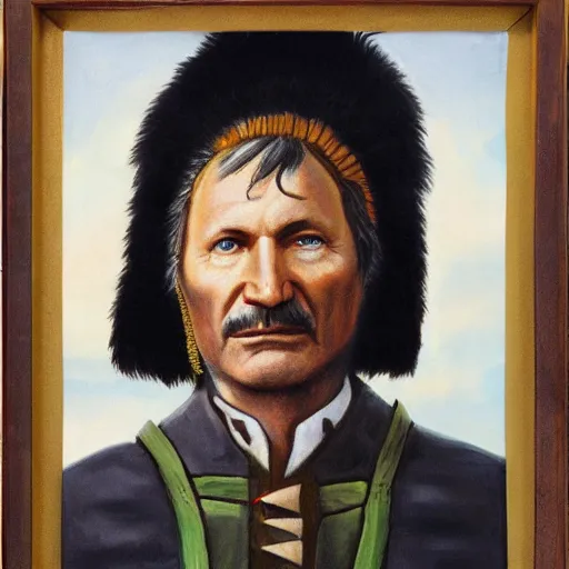 Image similar to a portrait of the chief of clan McCloud.