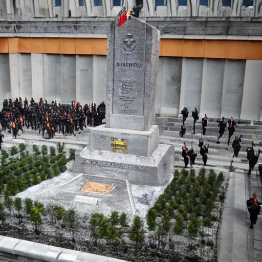 Prompt: un monument sepulcral pour les souverains d'un grand empire