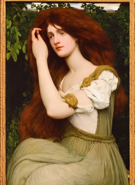 Prompt: preraphaelite colour photography by frederic leighton, 8 k