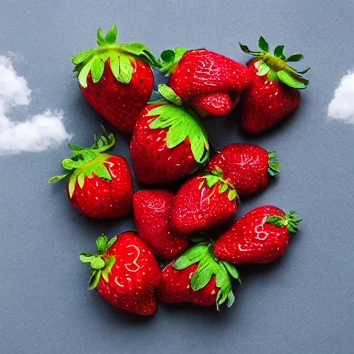 Image similar to strawberries like clouds