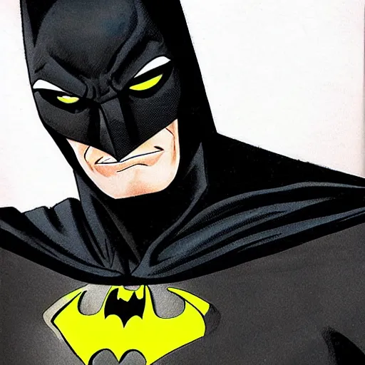 Image similar to kevin conroy dressed as batman , highly detailed illustration, portrait