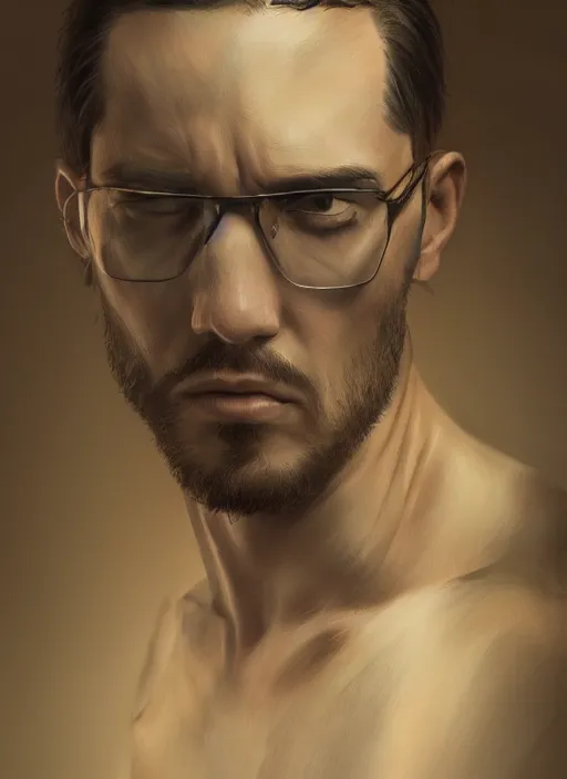 Prompt: John Frusciante art concept art, sharp focus, artgerm, 8k highly detailed