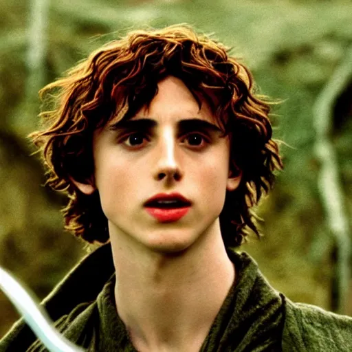 prompthunt: timothee chalamet plays an elf in the lord of the