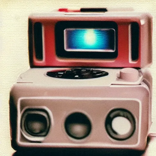 Image similar to “Polaroid photo of a legendary game console that can play any game.”