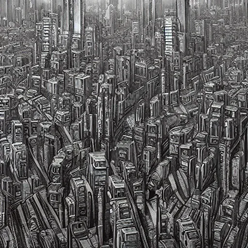 Image similar to Dystopic city