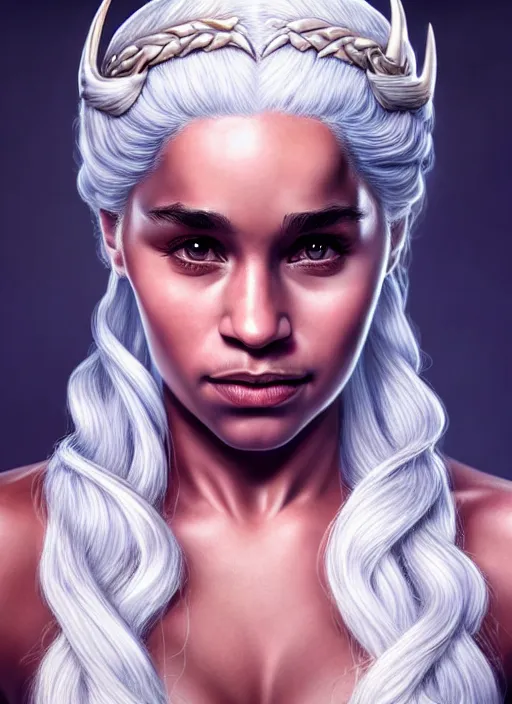 Image similar to photo of a gorgeous young lebron james, lebrone james as daenerys targaryen in the style of stefan kostic, realistic, professionally, professionally color graded, half body shot, sharp focus, 8 k high definition, insanely detailed, intricate, elegant, art by stanley lau and artgerm