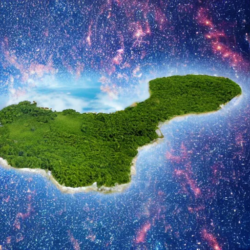 Image similar to island floating in space