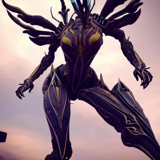 Prompt: high quality bug pov of a beautiful and stunning giant valkyr prime female warframe, doing an elegant pose high above you, a giant warframe paw looms over you, about to step on you, unaware of your existence, slick elegant design, sharp claws, detailed shot legs-up, highly detailed art, epic cinematic shot, realistic, professional digital art, high end digital art, furry art, DeviantArt, artstation, Furaffinity, 8k HD render, epic lighting, depth of field