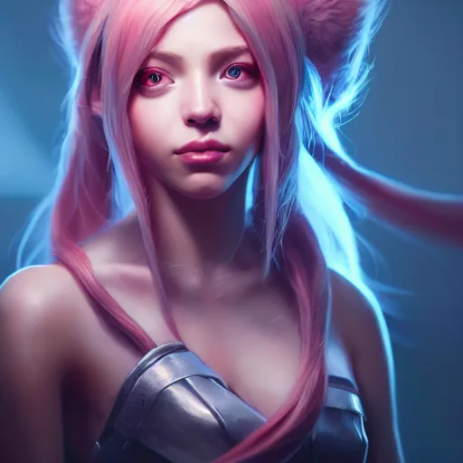 Image similar to portrait painting of zoe from league of legends, ultra realistic, concept art, intricate details, eerie, highly detailed, photorealistic, octane render, 8 k, unreal engine.