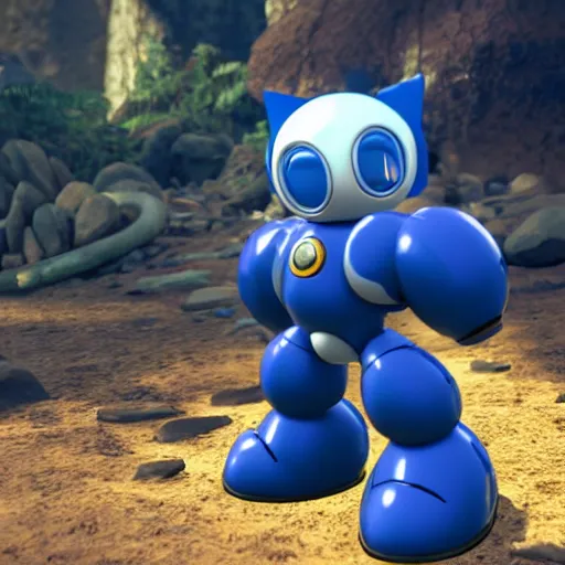 Image similar to Chonkers Megaman unreal engine render