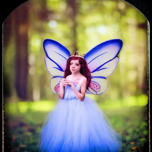 Image similar to Polaroid photograph of a beautiful fairy princess, blurry, XF IQ4, 150MP, 50mm, F1.4, ISO 200, 1/160s, Adobe Lightroom, photolab, Affinity Photo, PhotoDirector 365,