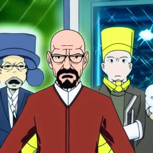 Image similar to screenshot of Walter White in Hunter x Hunter (2011)