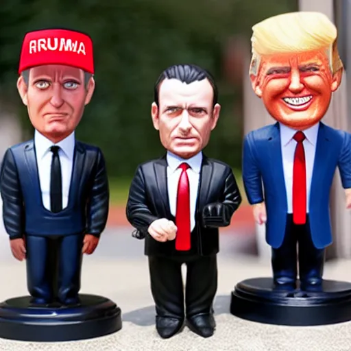 Image similar to fbi agents opening boxes of donald trump bobble heads