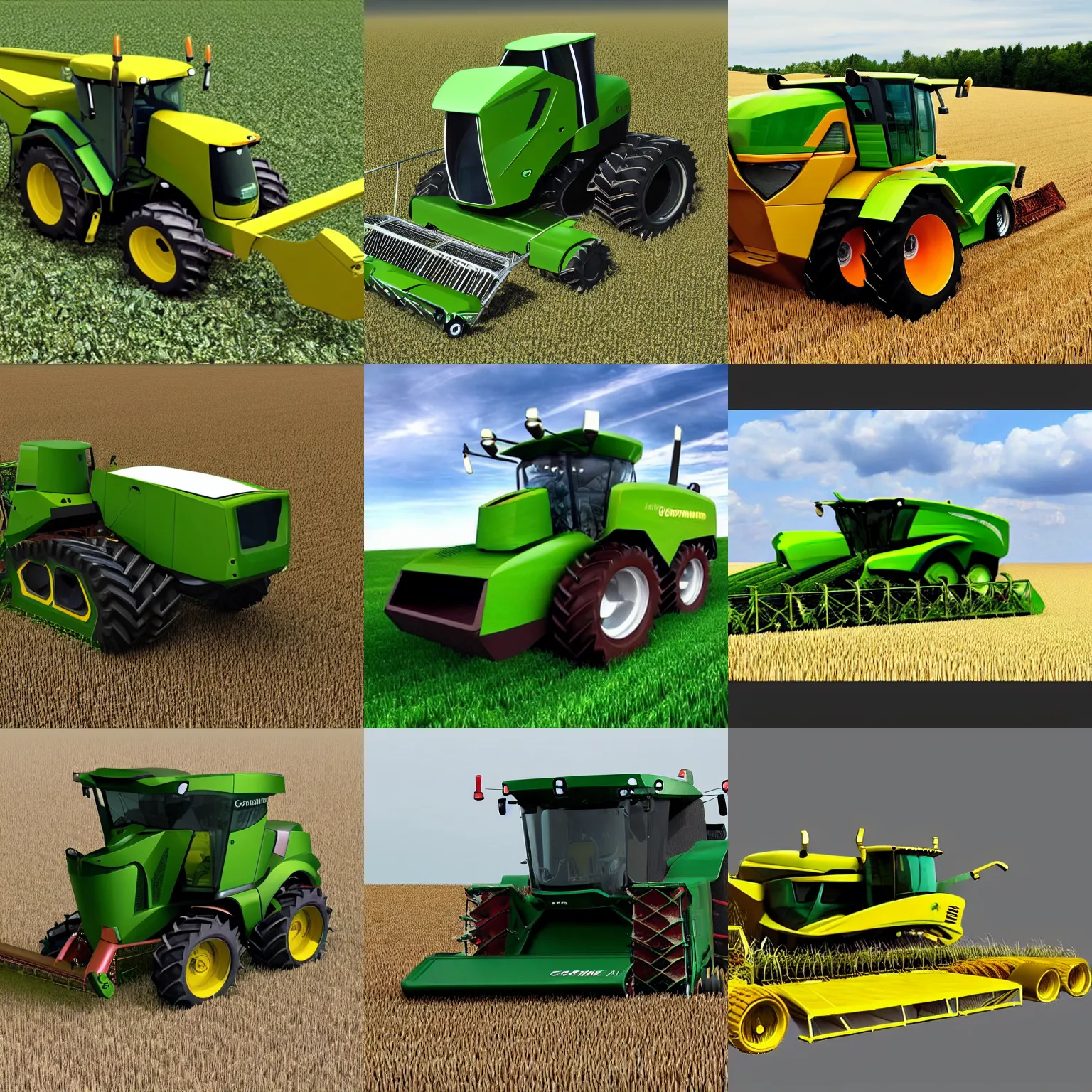 Prompt: future combine harvester concept