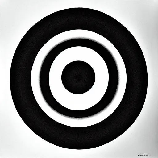 Image similar to symbolic bird with circle around it by karl gerstner, monochrome, symmetrical