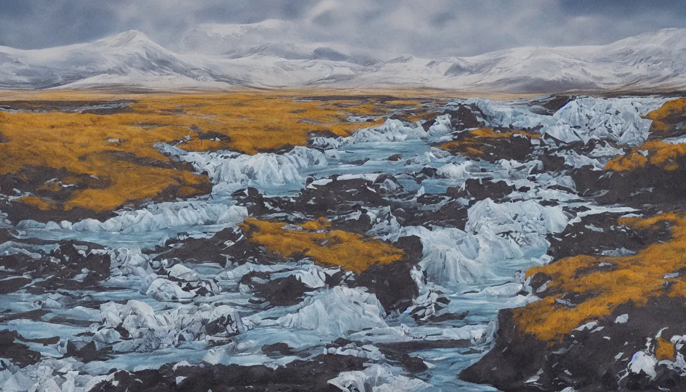 Prompt: iceland, detailed painting