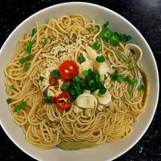 Prompt: best looking bowl of noodles proffesional photo