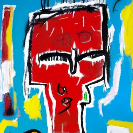 Image similar to abstract basquiat oil painting