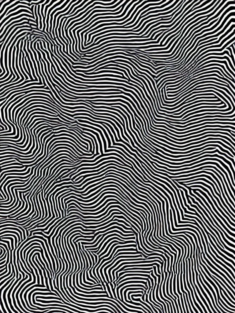 Image similar to a beautiful female face made of illusory motion dazzle camouflage perlin noise optical illusion