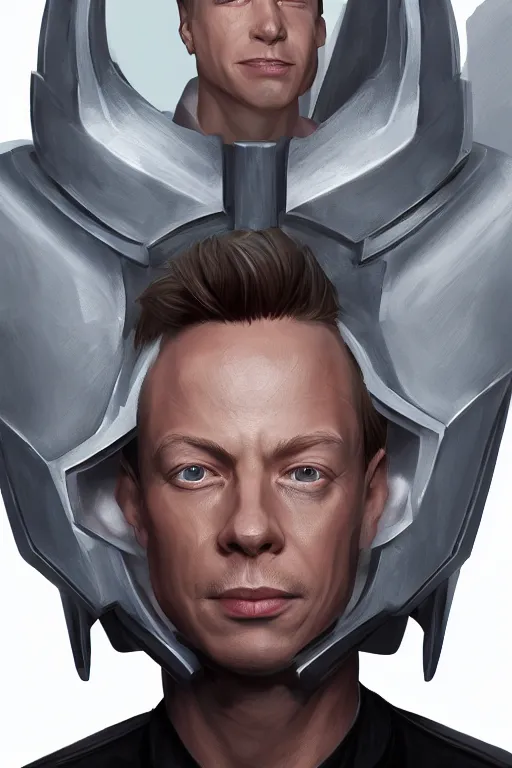 Prompt: armor portrait brock pierce by johannes helgeson animated with vfx concept artist & illustrator global illumination ray tracing hdr fanart arstation zbrush central hardmesh 8 k octane renderer comics stylized