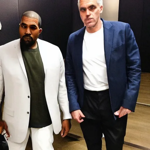 Prompt: jordan peterson dressed like kanye west