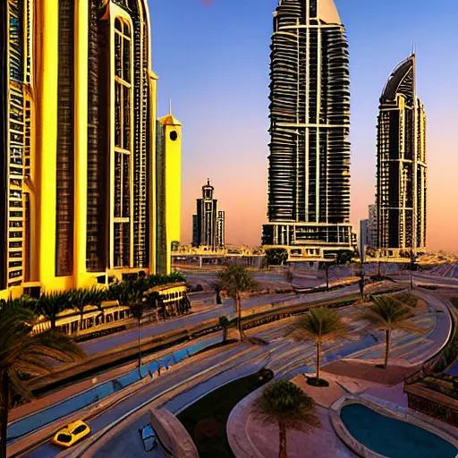 Image similar to gta : dubai, by rob ross