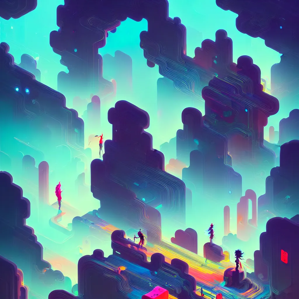 Image similar to a micro-service deployed to a datacenter, road, connector, defence, wall, cloud, security, logo, cyber, attack vector, trending on Artstation, painting by Jules Julien, Leslie David and Lisa Frank and Peter Mohrbacher and Alena Aenami and Dave LaChapelle muted colors with minimalism