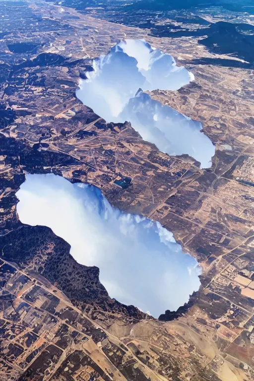 Image similar to photograph of giant crack! in! the! clouds!!!!!!!!!!!!!!!!!! above southern california city