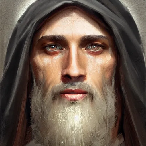 Image similar to jesus christ hiper realistic face, in the greg rutkowski style, king of jewish