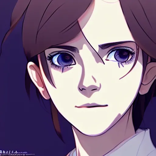 Image similar to beautiful boyish emma watson 3 / 4 nose sketches overlay gapmoe yandere grimdark, trending on pixiv fanbox, painted by greg rutkowski makoto shinkai takashi takeuchi studio ghibli, akihiko yoshida