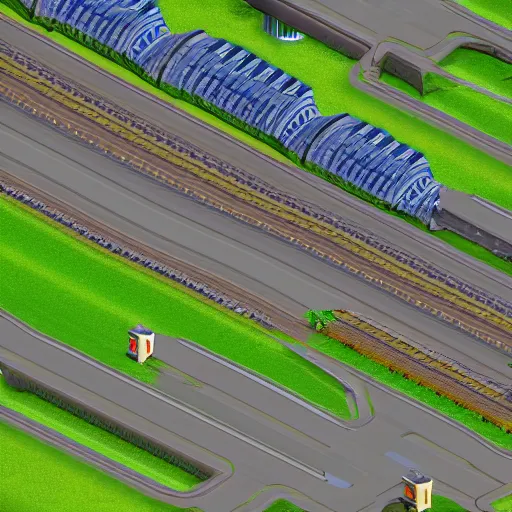 Image similar to openttd remasted in HD photoreal