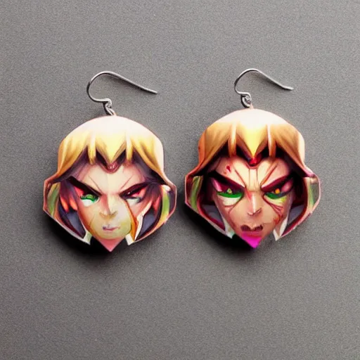 Image similar to segmented 2d earrings, from world of warcraft