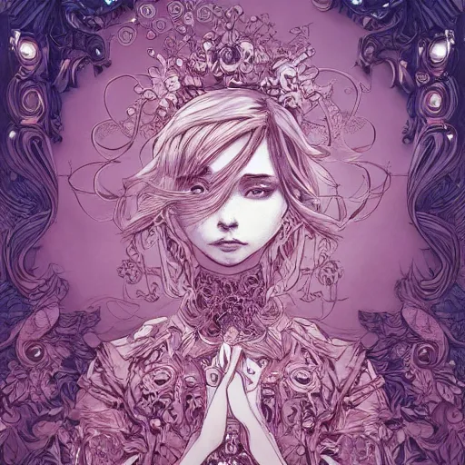 Image similar to the most ridiculously beautiful and elegant and cute girlever imaginable, an ultrafine detailed illustration by james jean, final fantasy, intricate linework, bright colors, behance contest winner, vanitas, angular, altermodern, unreal engine 5 highly rendered, global illumination, radiant light, detailed and intricate environment