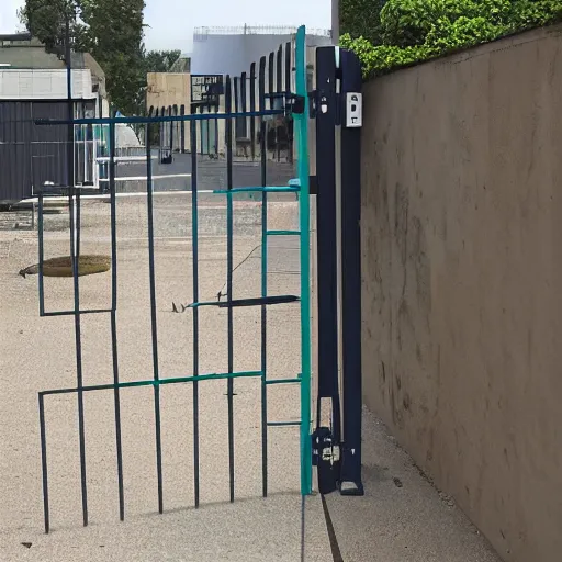 Image similar to a poorly - designed security gate that acts as a ladder