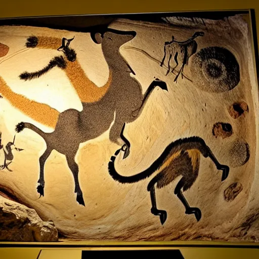 Prompt: hunting, chauvet cave