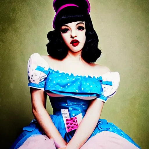 Prompt: melanie martinez pin up, award winning