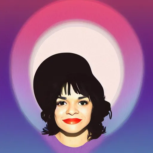 Prompt: an illustration of a norah jones long hair, digital art