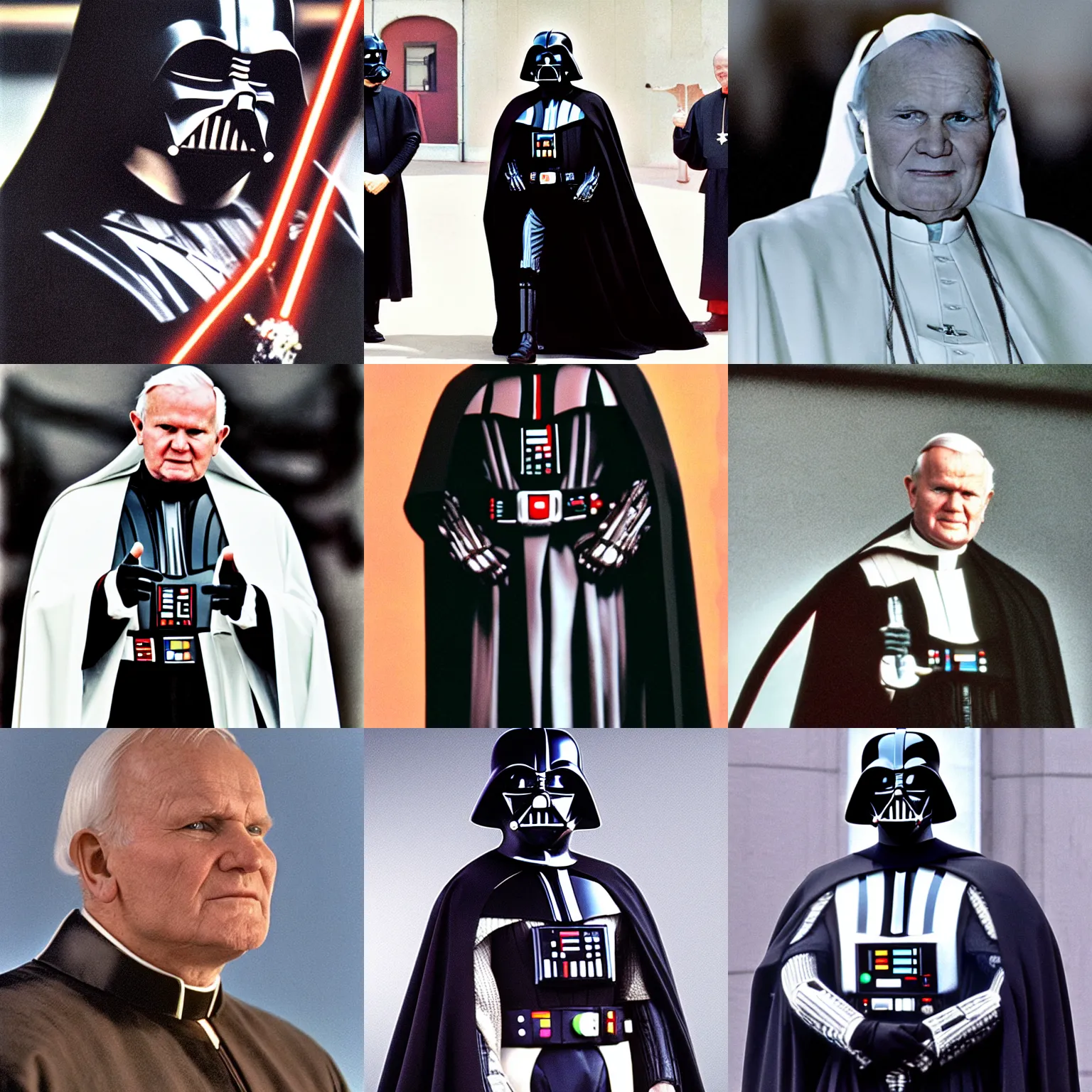 Prompt: john paul ii as darth vader