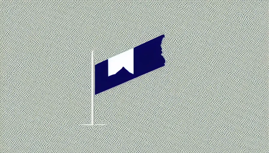 Image similar to A minimalist flag representing Idaho's Salmon River mountain valley, vector graphic, vexillology, cobalt and white color scheme,