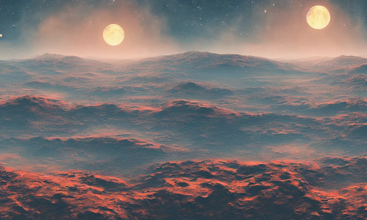 Image similar to mars and moon ground by alena aenami artworks in 4 k