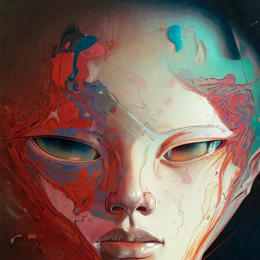 Image similar to prompt : figurative unique portrait soft light painted by james jean and katsuhiro otomo and erik jones, inspired by akira anime, smooth face feature, intricate oil painting, high detail illustration, sharp high detail, manga and anime 1 9 9 9