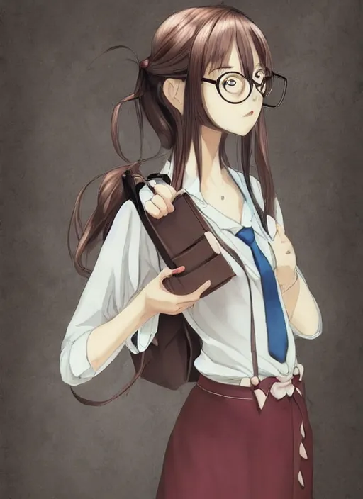 Prompt: portrait of the depressed librarian, anime fantasy illustration by tomoyuki yamasaki, kyoto studio, madhouse, ufotable, trending on artstation