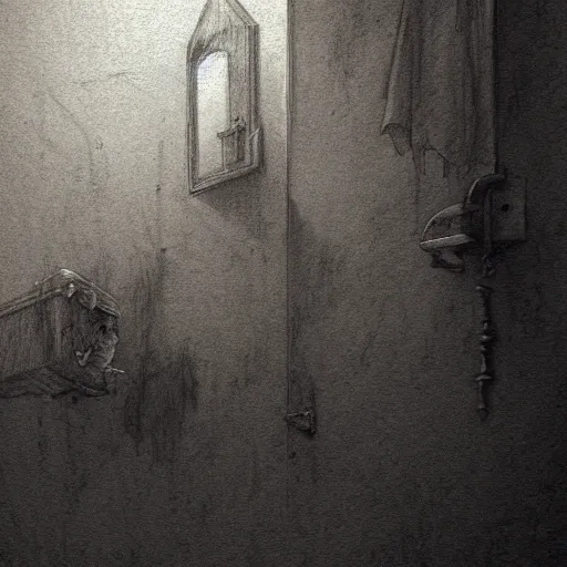 Image similar to close up of ghosts in a haunted house, pencil sketch, realistic shaded, fine details, realistic shaded lighting poster by greg rutkowski