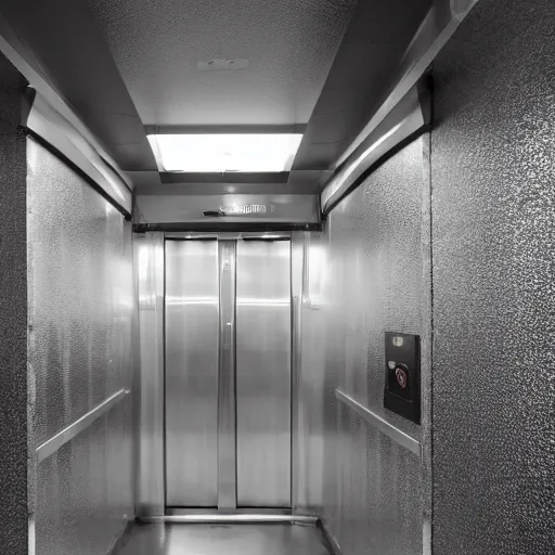 Prompt: inside elevator