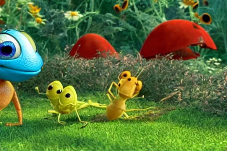 Image similar to disney pixar's a bug's life, cgi