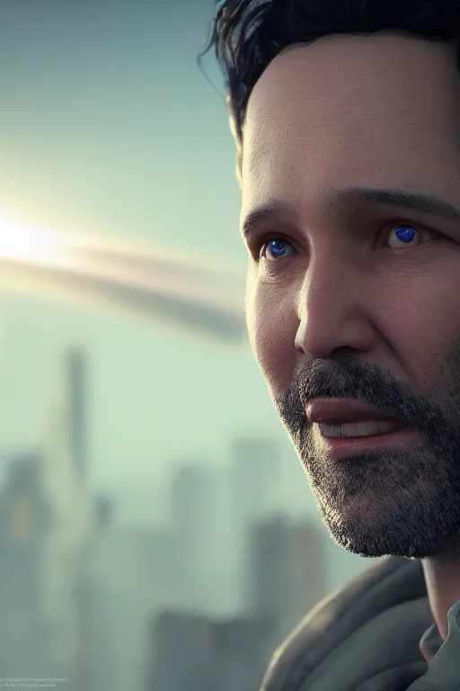 Prompt: archangel paul rudd by tsuyoshi nagano, illustration, cinematic lighting, hyperdetailed, 8 k, face enhance, frostbite 3 engine, cryengine, dof, trending on artstation, digital art, crepuscular ray