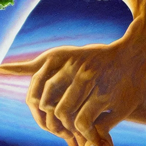 Image similar to genesis, the creation of the world, richly detailed realistic