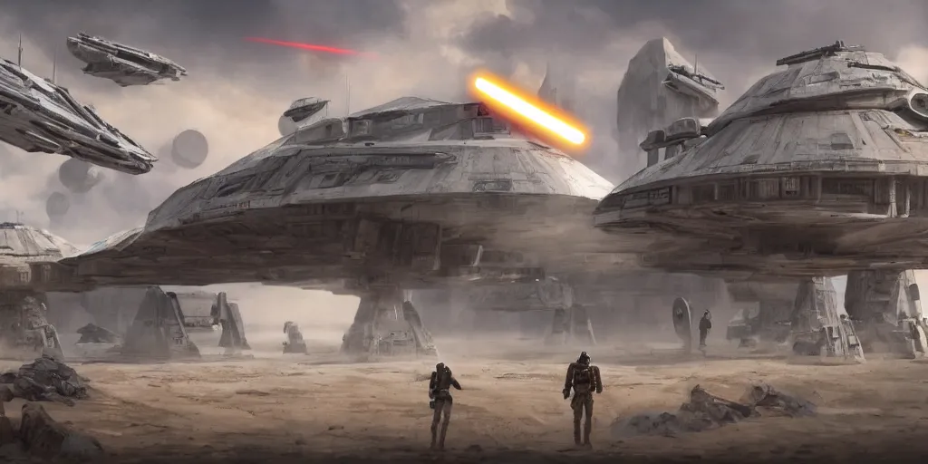 Image similar to concept art sketch of a new star wars game, high detail, high definition, photorealistic, 8k
