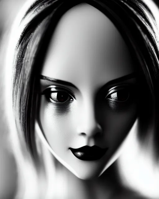 Image similar to black and white dreamy young beautiful female artificial intelligence, metropolis, cinematic, rim light, bokeh, photo - realistic, elegant, high detail, 8 k, masterpiece, photo taken in 1 9 3 0