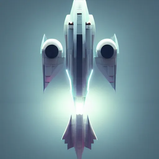 Prompt: ultra minimalist and smooth retro sci-fi spaceship, perspective view, vivid colors, detailed concept art pastel, 3d quality, octane render